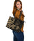 Palau Large Leather Tote - Gold Tentacle Turtle - Polynesian Pride