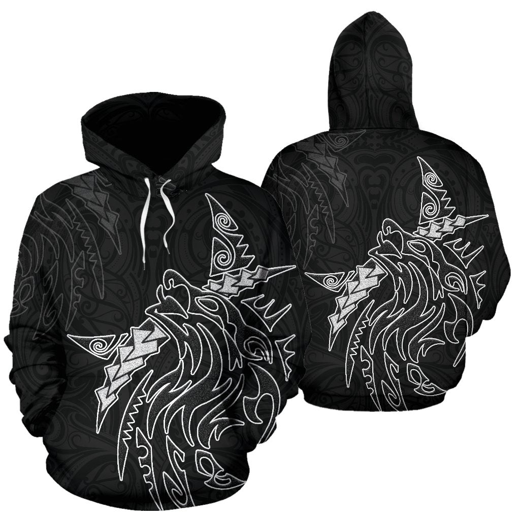 New Zealand Maori Tattoo Wolf Hoodie - Polynesian Pride