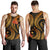 Chuuk Micronesian Men Tank Top - Gold Plumeria - Polynesian Pride