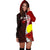 Palau Polynesian Hoodie Dress - Coat Of Arm With Hibiscus - Polynesian Pride