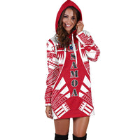 Samoa Hoodie Dress - Polynesian Tattoo Flag - Polynesian Pride