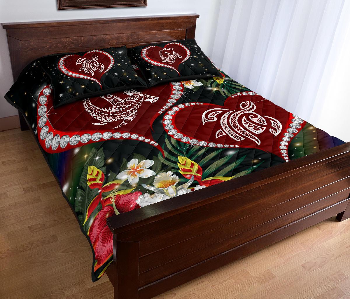 Hawaii Mate Tropical Quilt Bed Set - Pearl Style - AH - Polynesian Pride