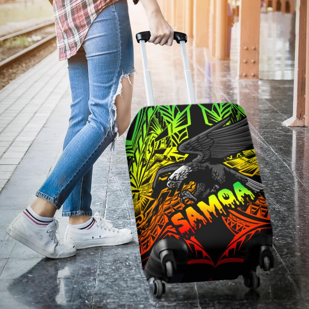 Samoa Polynesian Luggage Covers - Eagle Tribal Pattern Reggae - Polynesian Pride