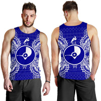 Yap Polynesian Men Tank Top Map Blue - Polynesian Pride