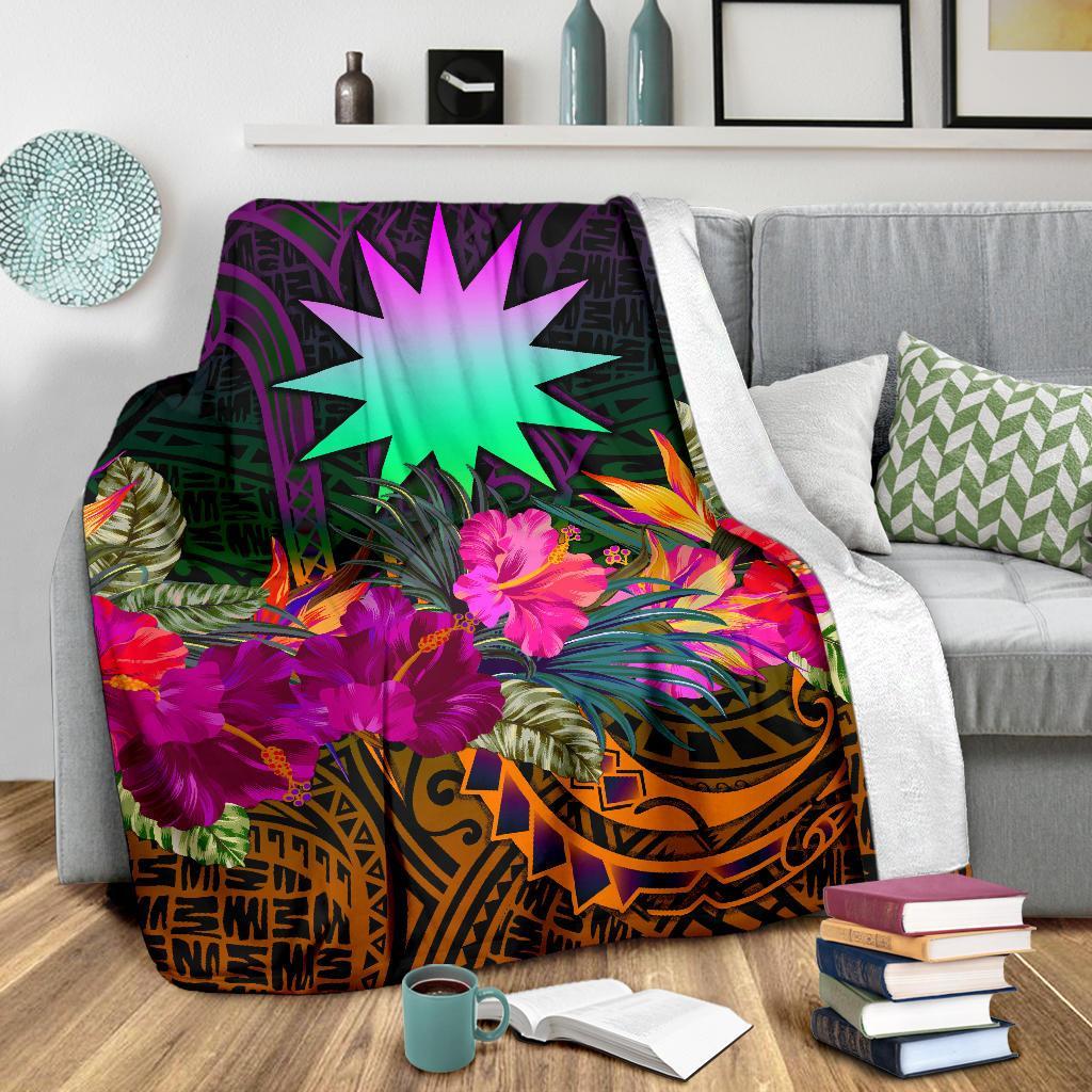 Nauru Premium Blanket - Summer Hibiscus - Polynesian Pride