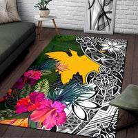 Papua New Guinea Area Rug - Turtle Plumeria Banana Leaf - Polynesian Pride