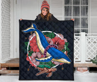 Hawaii Premium Quilt - Hibiscus Whale Turtle - Polynesian Pride