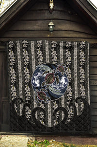 Hawaii Premium Quilt - Turtle Hibiscus Pattern - Polynesian Pride