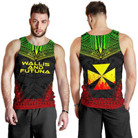 Wallis And Futuna Men's Tank Top - Polynesian Chief Reggae Version - Polynesian Pride