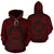 Norfolk Island ll Over Hoodie Norfolk Island Coat of rms Polynesian Red Black - Polynesian Pride