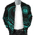 Hawaii Coat Of Arms Polynesian Men's Bomber Jacket - Turquoise - Frida Style - Polynesian Pride