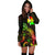 Wallis and Futuna Polynesian Hoodie Dress - Turtle With Blooming Hibiscus Reggae - Polynesian Pride