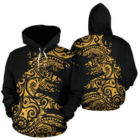 Hoodie Polynesian Tattoo Gold Unisex Gold - Polynesian Pride