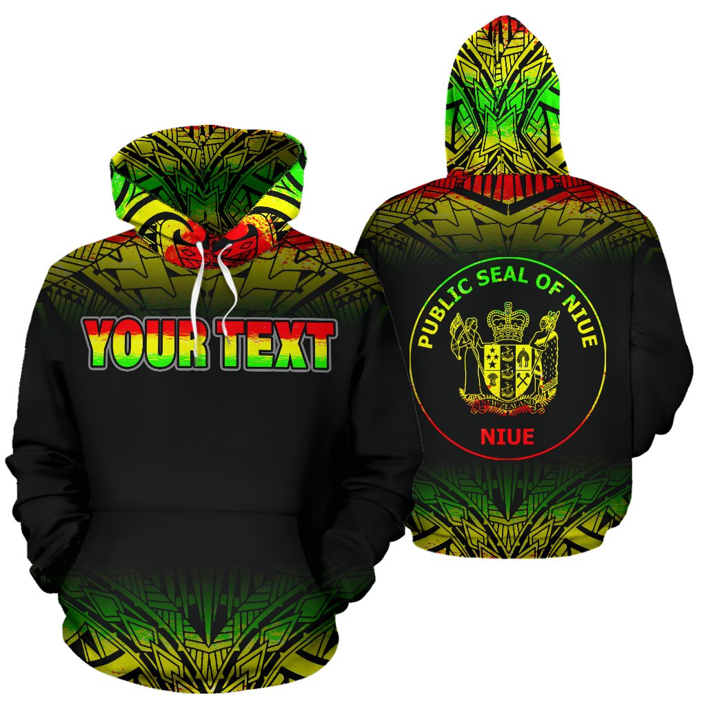 Niue Polynesian Custom Hoodie Fog Reggae Unisex Reggae - Polynesian Pride