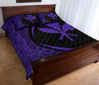 Hawaii Kanaka Polynesian Quilt Bed Set - Circle Style Purple - Polynesian Pride