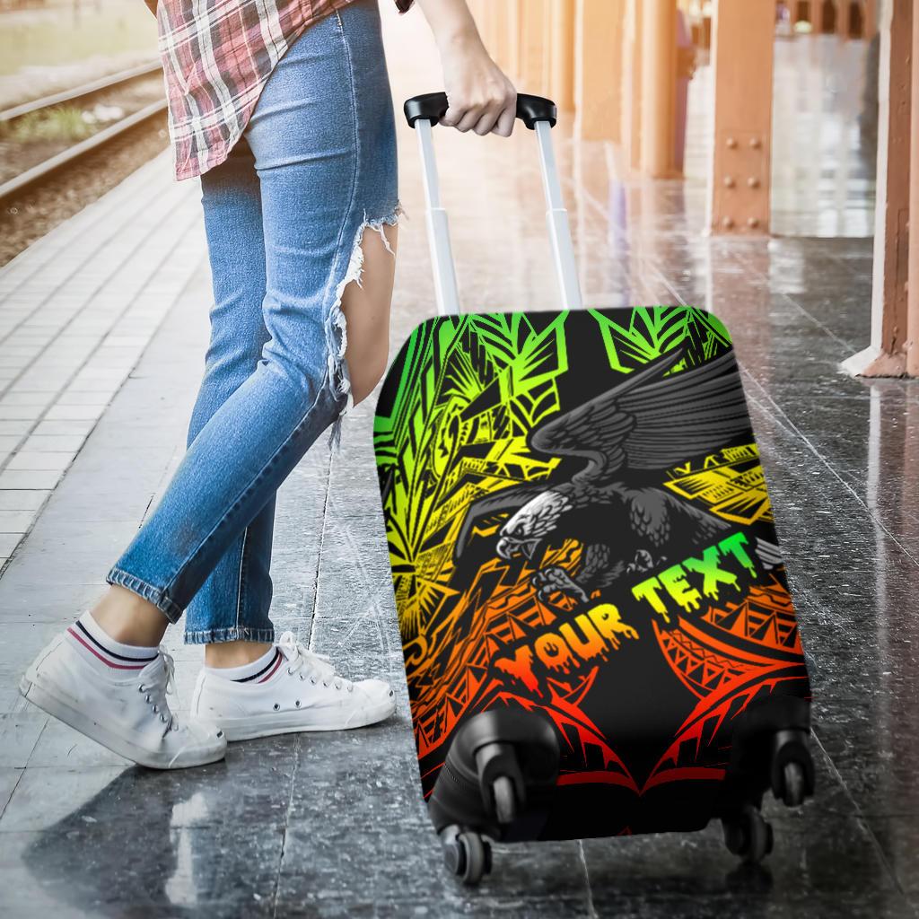 Samoa Polynesian Custom Personalised Luggage Covers - Eagle Tribal Pattern Reggae - Polynesian Pride