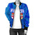 Blue Women Bomber Jacket Fiji Rugby Polynesian Waves Style - Polynesian Pride