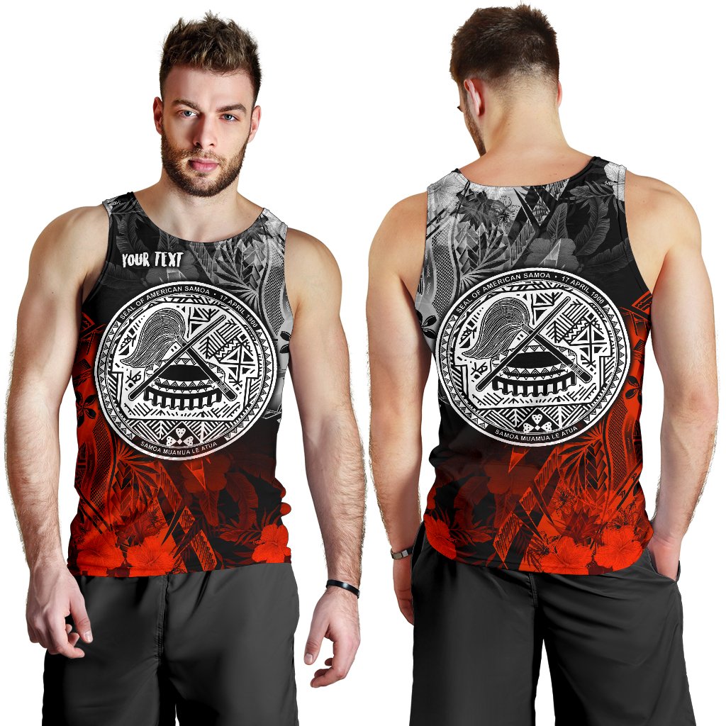 American Samoa Personalised Men's Tank Top - Vintage Polynesian Style - Polynesian Pride