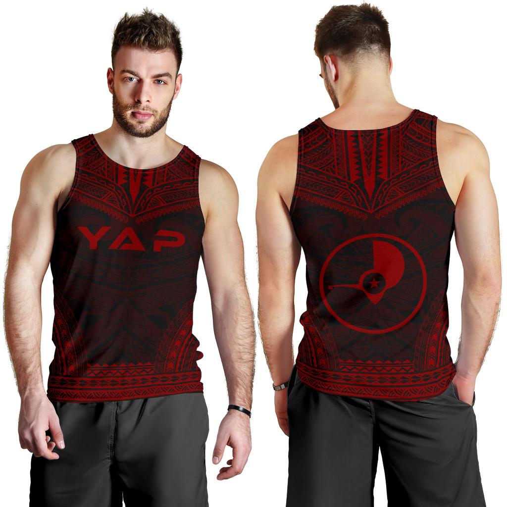 Yap Men's Tank Top - Polynesian Chief Red Version - Polynesian Pride