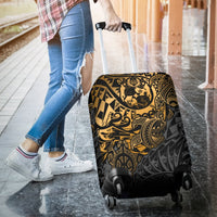 Tonga Polynesian Luggage Covers - Gold Turtle Flowing - Polynesian Pride