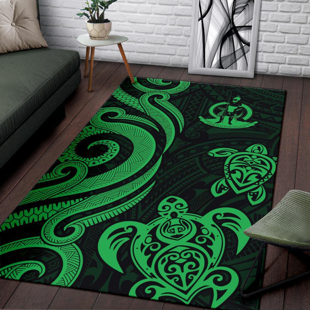 Wallis and Futuna Area Rug - Green Tentacle Turtle - Polynesian Pride