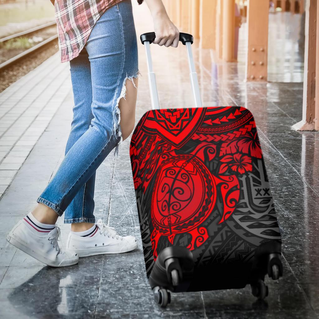 Tahiti Polynesian Luggage Cover - Red Turtle - Polynesian Pride