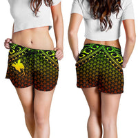 Polynesian Papua New Guinea Women's Shorts - Reggae Vintage Polynesian Patterns - Polynesian Pride