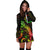 Cook Islands Polynesian Hoodie Dress - Turtle With Blooming Hibiscus Reggae - Polynesian Pride