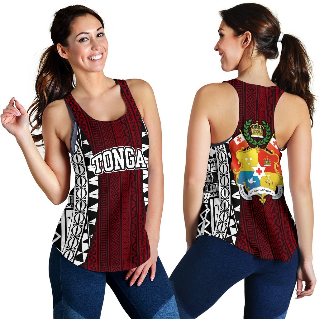 Tonga Special Women's Racerback Tank Top A0 Red - Polynesian Pride