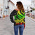 Vanuatu Women's Off Shoulder Sweater - Reggae Tentacle Turtle - Polynesian Pride