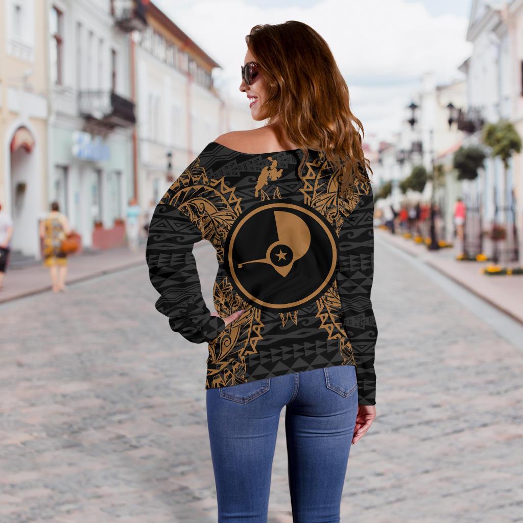 Yap Polynesian Shoulder Sweater Map Gold - Polynesian Pride