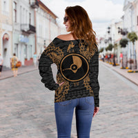 Yap Polynesian Shoulder Sweater Map Gold - Polynesian Pride