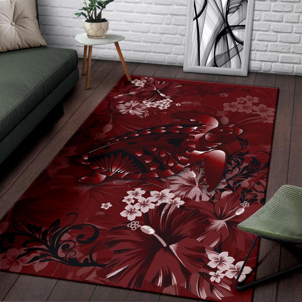 Hawaii Area Rug - Hawaii Turtle Magenta Area Rug - Polynesian Pride