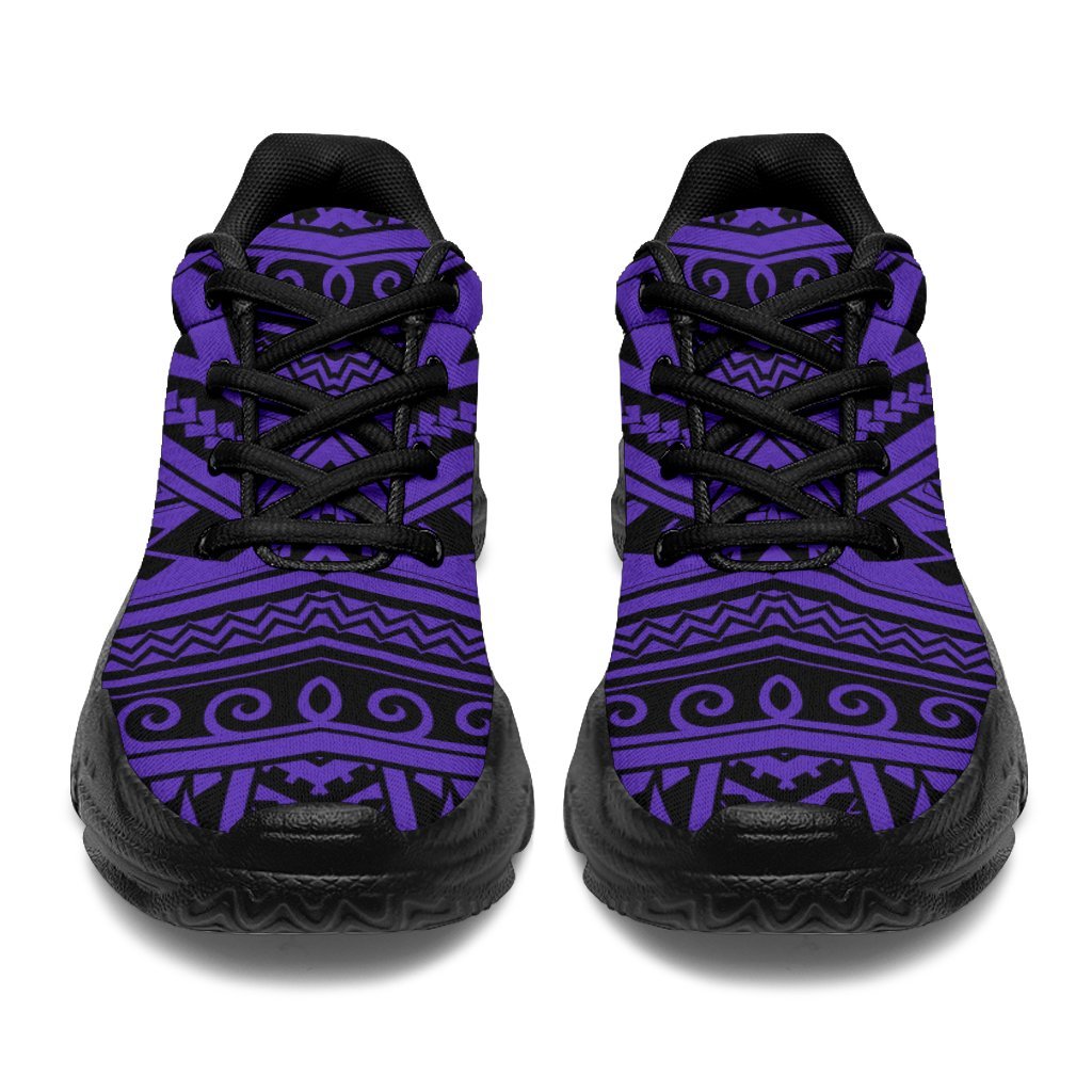 Polynesian Seamless Violet Chunky Sneakers - Polynesian Pride