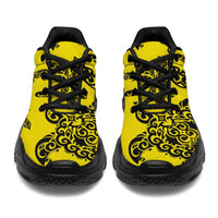 Polynesian Turtle Palm And Sea Pebbles Yellow Chunky Sneakers - Polynesian Pride