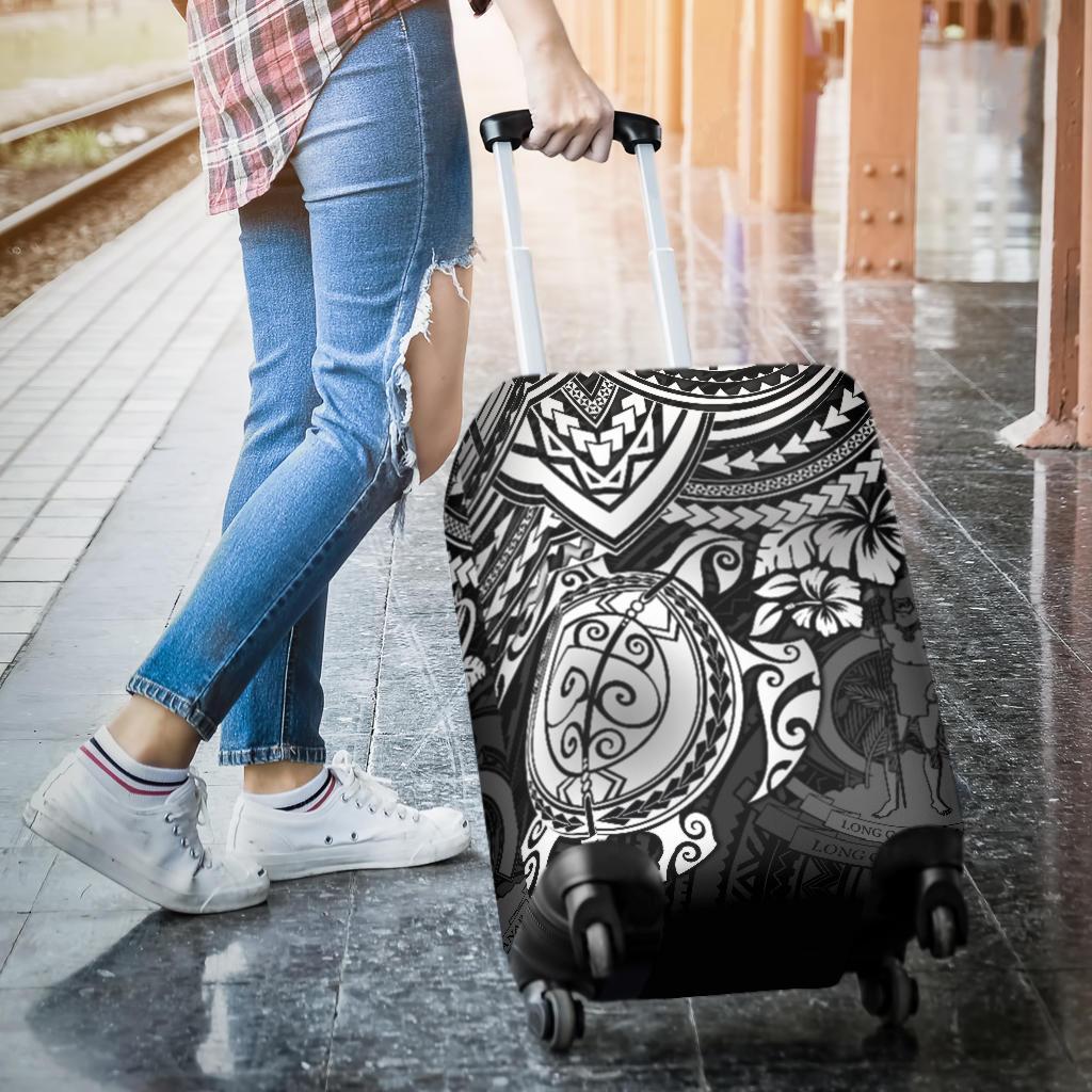 Vanuatu Polynesian Luggage Covers - White Turtle - Polynesian Pride