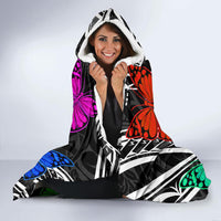 Hawaii Polynesian Butterflies Hooded Blanket - Polynesian Pride