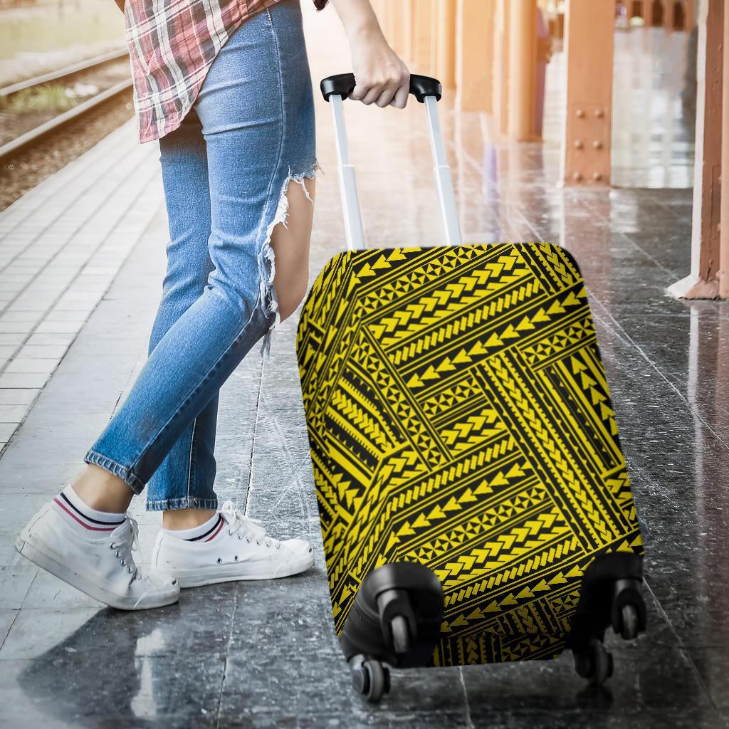 Polynesian Nation Yellow Luggage Covers - Polynesian Pride