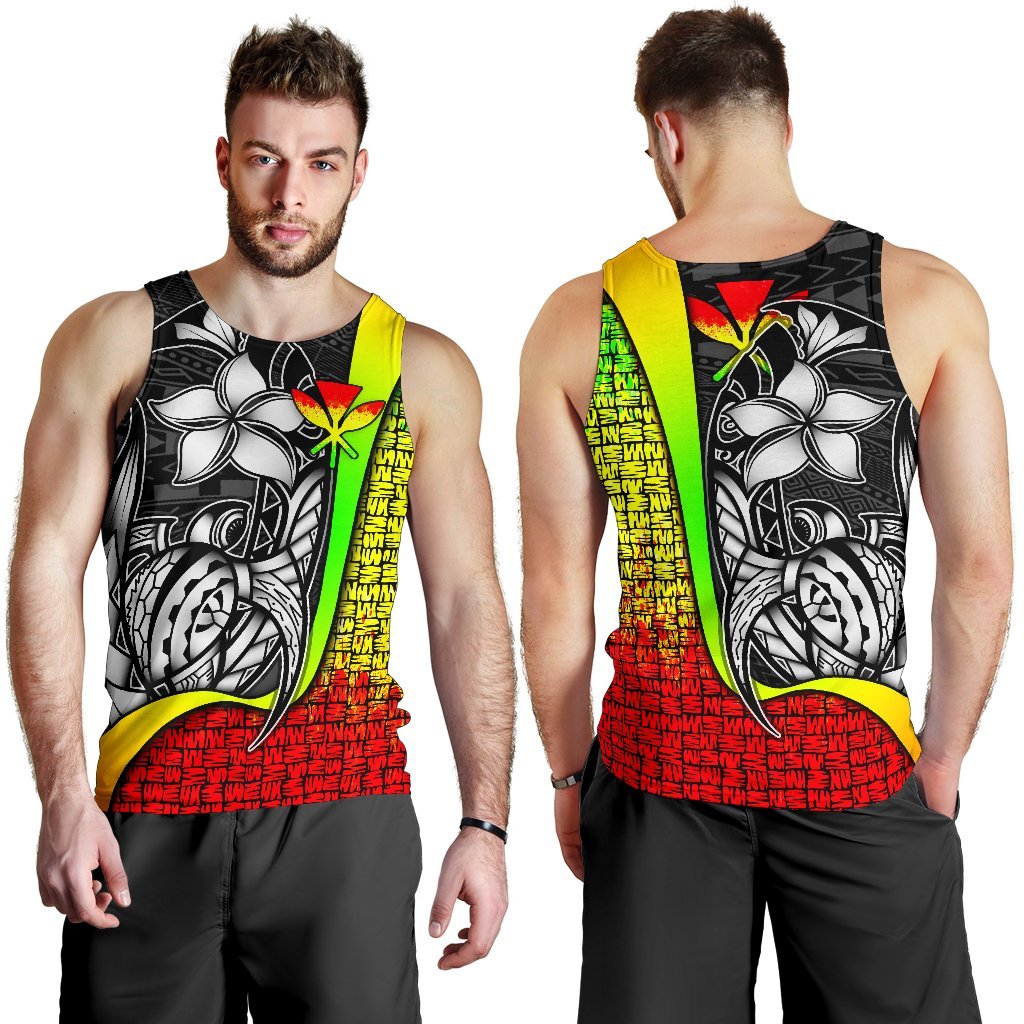 Polynesian Hawaii Men Tank Top Reggae - Turtle with Hook REGGAE - Polynesian Pride