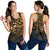 Tonga Polynesian Racerback Tank (Women) - Gold Turtle Flowing - Polynesian Pride