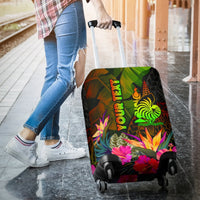 New Caledonia Polynesian Personalised Luggage Covers - Hibiscus and Banana Leaves - Polynesian Pride