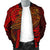 American Samoa Men's Bomber Jacket - Red Shark Polynesian Tattoo - Polynesian Pride