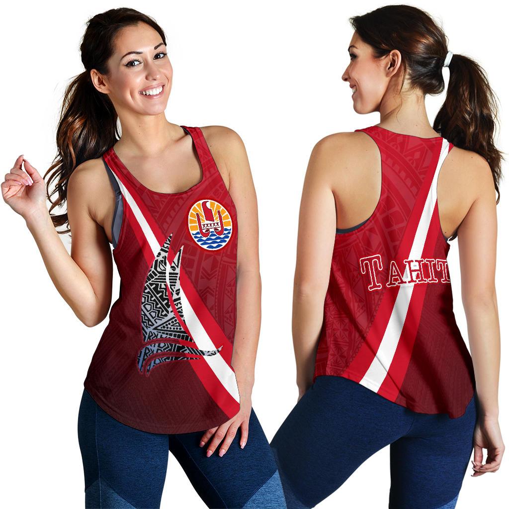 Tahiti Women's Racerback Tank - Sailing Style Red - Polynesian Pride