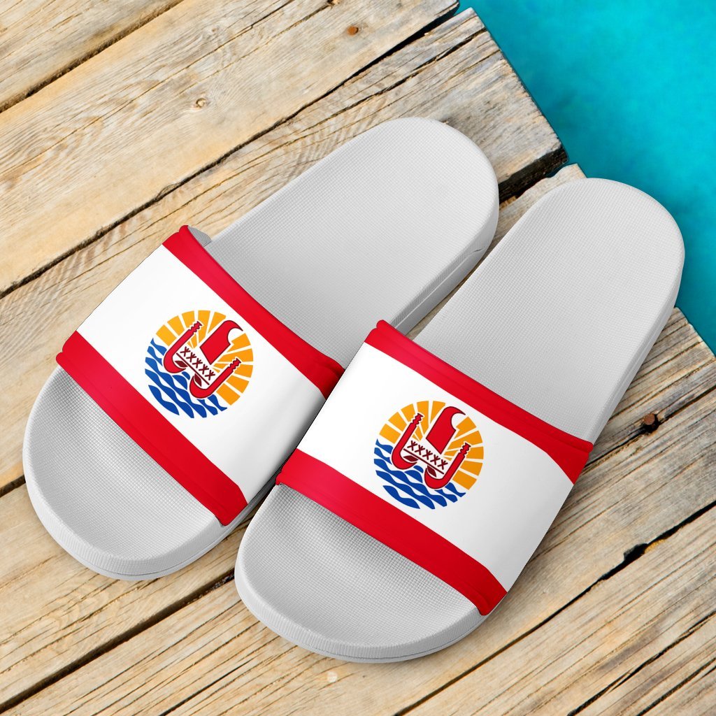 Tahiti Sandals - Flag Of Tahiti Black - Polynesian Pride