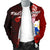 Philippines Polynesian Men's Bomber Jacket - Coat Of Arm With Hibiscus - Polynesian Pride