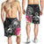 Hawaii Polynesian Men's Shorts - Turtle Plumeria (Black) - Polynesian Pride