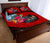 Guam Quilt Bed Set - Polynesian Hook And Hibiscus (Red) - Polynesian Pride