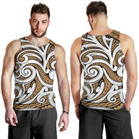 Polynesian Maori Ethnic Ornament Gold Hawaii Men's Tank Top - Polynesian Pride
