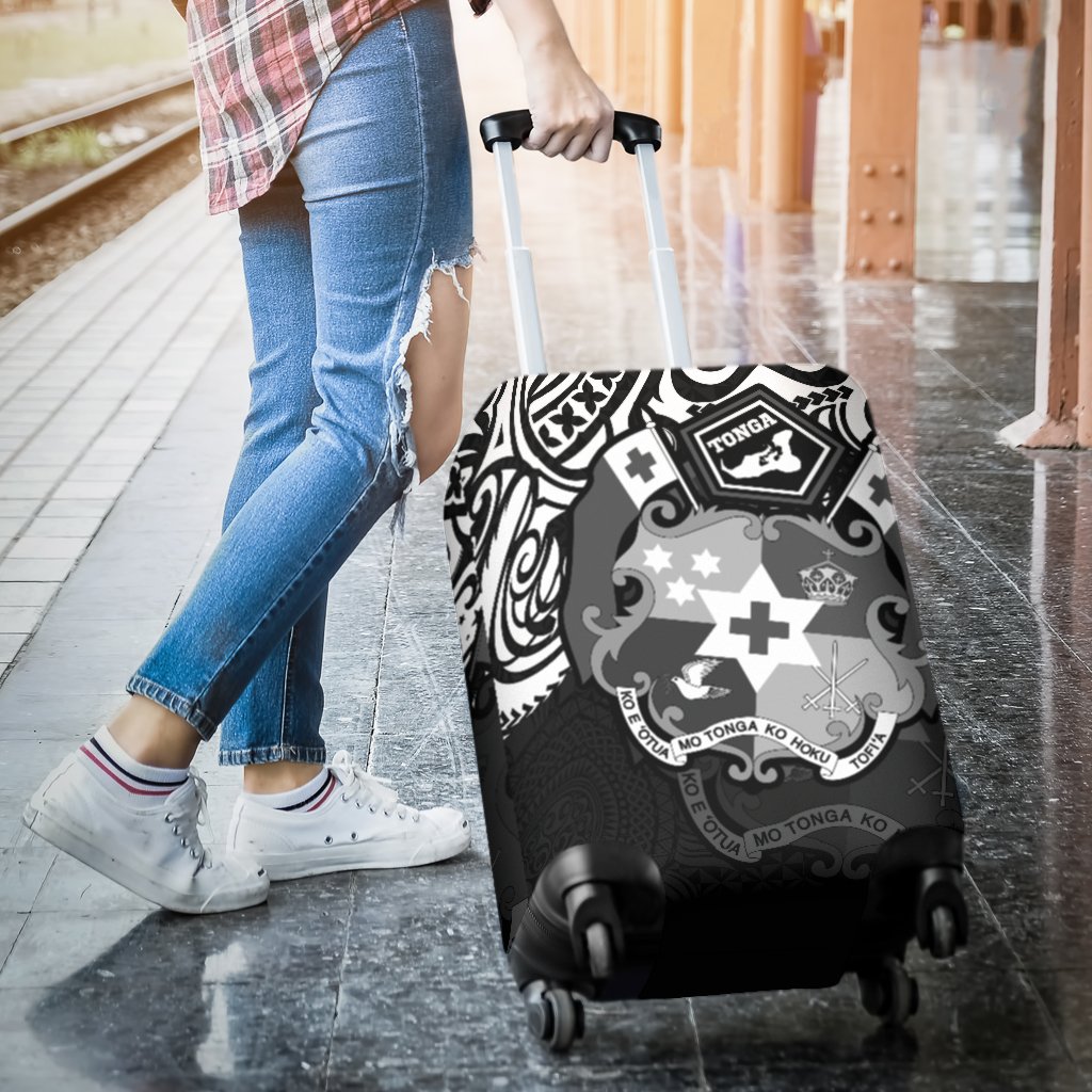 Tonga Polynesian Luggage Covers - Tongan Pride (White) - Polynesian Pride