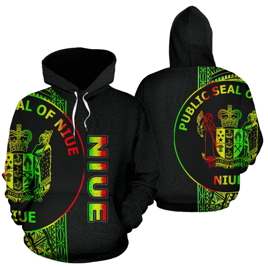 Niue Polynesian Hoodie Line Reggae Unisex Reggae - Polynesian Pride